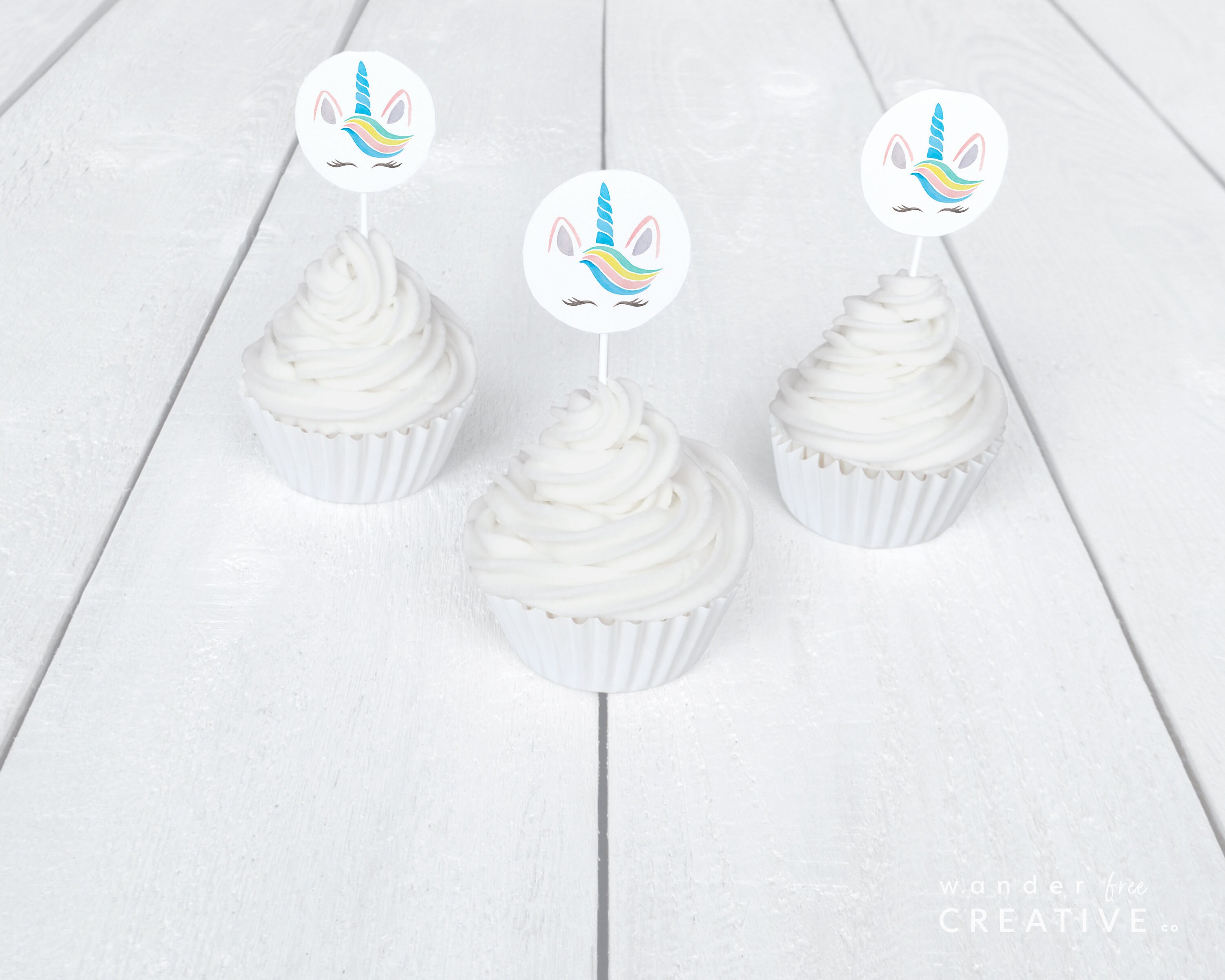 PRINTABLE Cupcake Toppers Unicorn Cupcake Topper Unicorn Etsy Canada