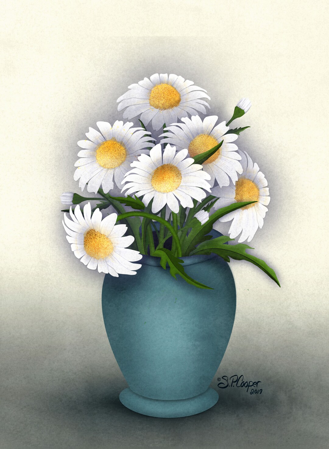 Daisies in Mini Striped Vases