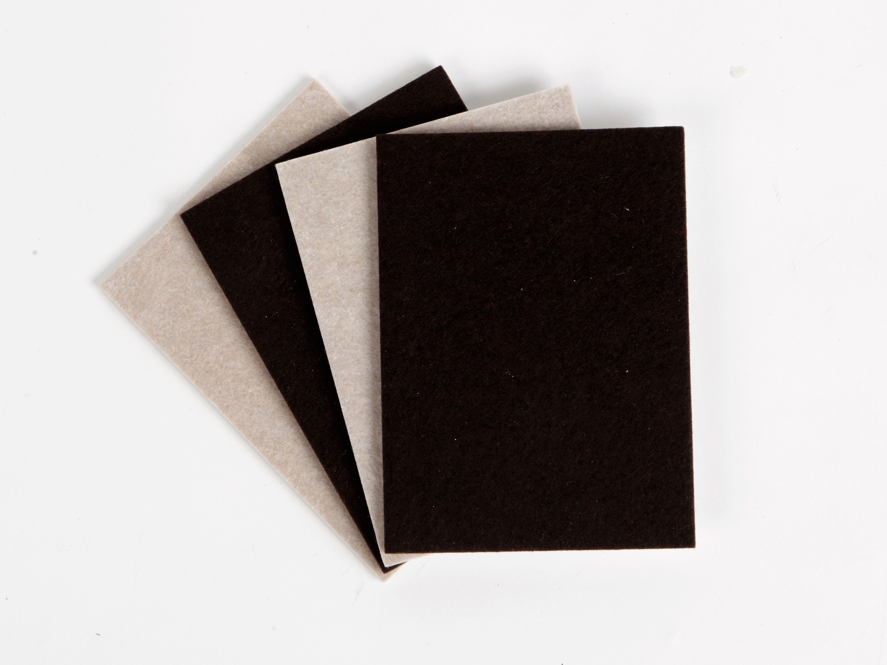 Furniture Felt Pads, Large 15x11cm Sheets Beige, Brown & Grey, Heavy