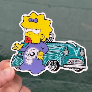 Mighty Maggie Kustom Lowrider Vinyl Sticker