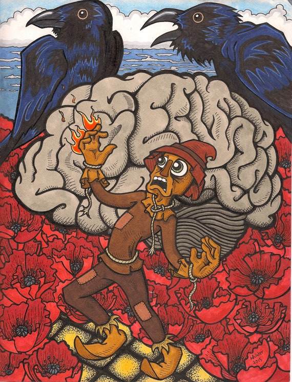 Scarecrow Wizard of Oz Brain Print - Etsy
