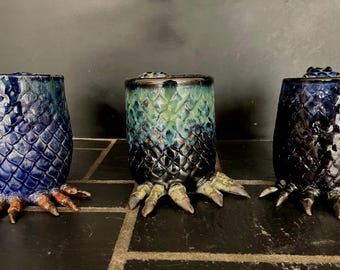 Hand Carved Dragon Mug: Fantasy Dungeons and Dragons Gift
