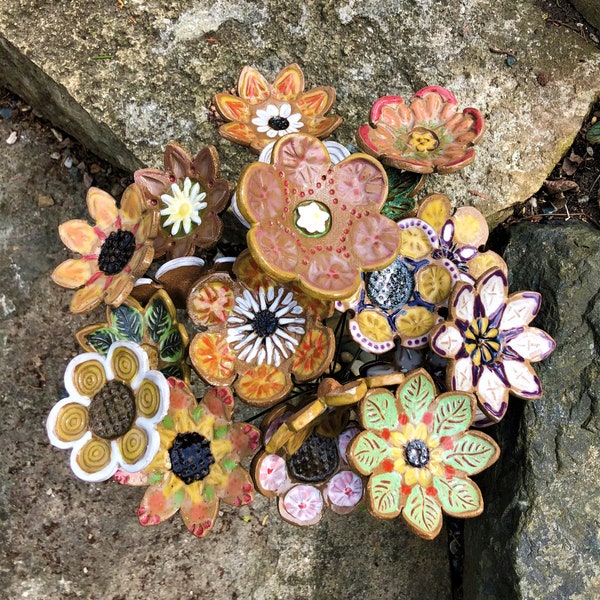 Ceramic Flowers Etsy