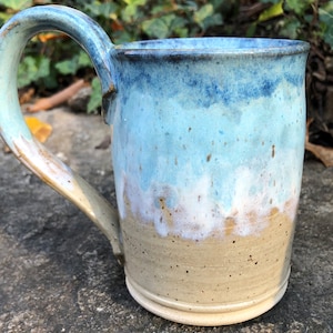 Handmade Stoneware Coffee Mug, Ombre Glazed,  Great gift, DGrahamPottery