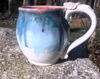 Pretty, handmade Coffee/Tea mug, Gift for her, DGrahamPottery