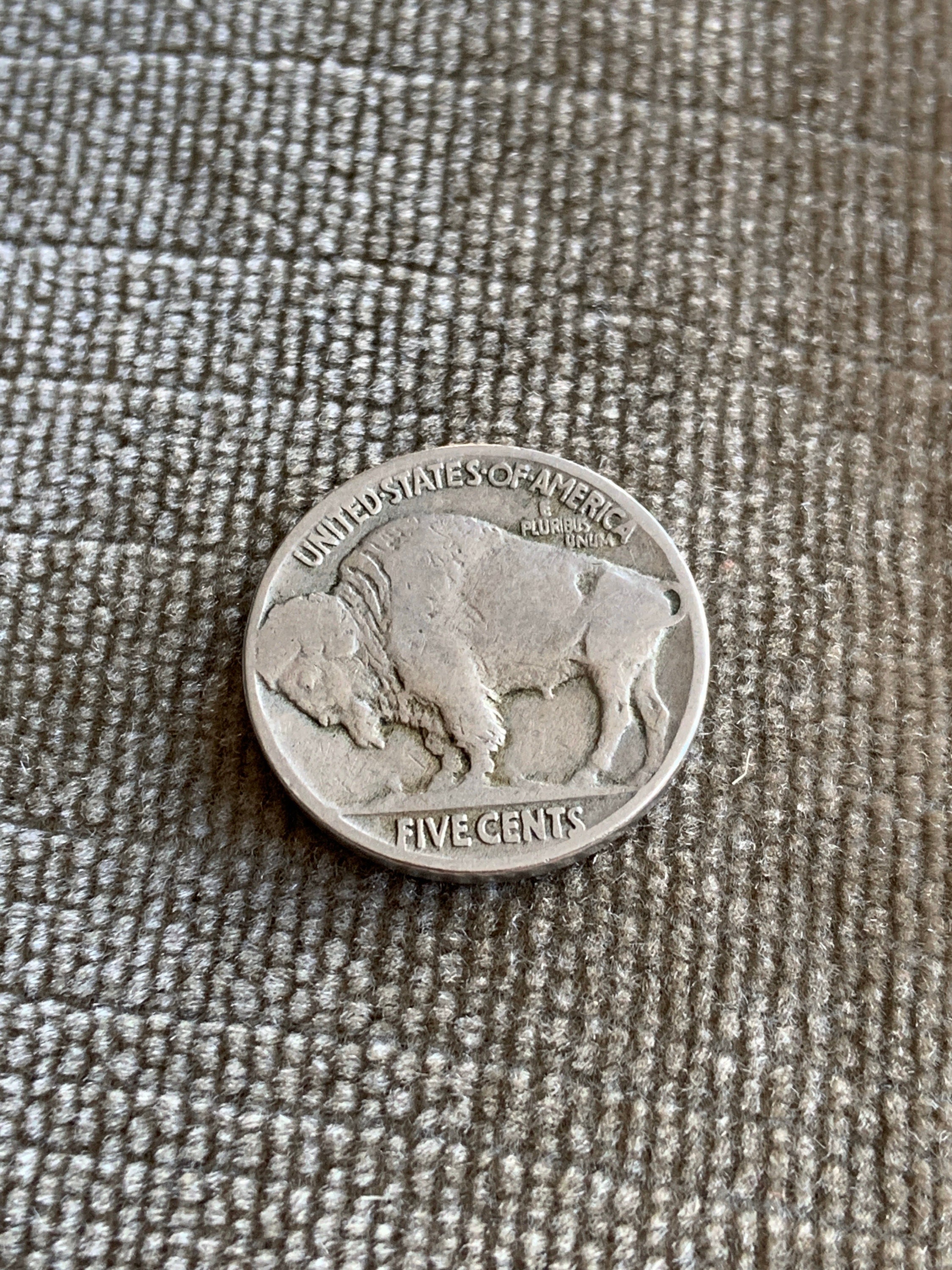 1935 double die reverse buffalo nickel no mint Mark | Etsy