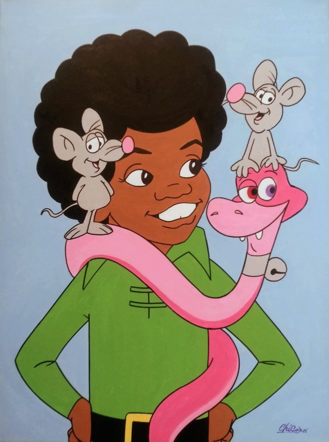 The Jackson 5ive Cartoon: Michael Jackson & Friends Painting - Etsy