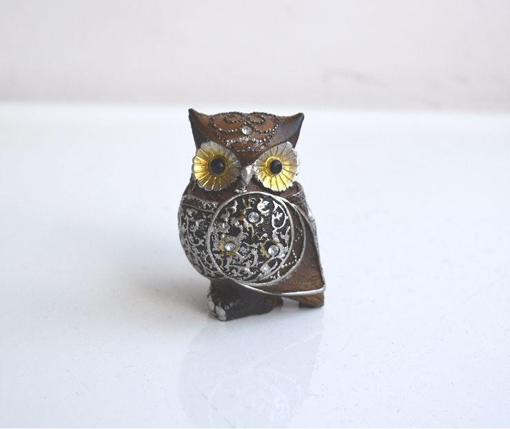 Owl Statue Home Decor Home Decoration Gifts, ,Resin, Blue