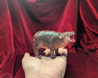 Moo Deng, Baby Hippo, lifelike Figurine