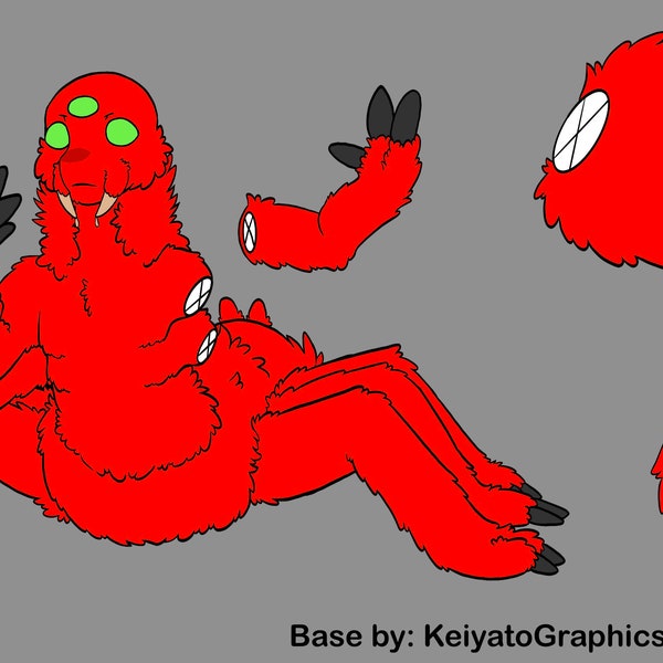 Spider Anthro Base PSD File