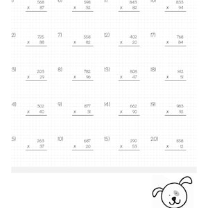 500 Math Drills - Multiplication Worksheets (with Answers) - Etsy