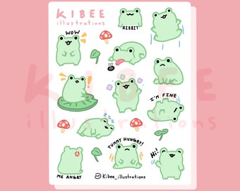 Frog Prince Sticker Sheet Etsy