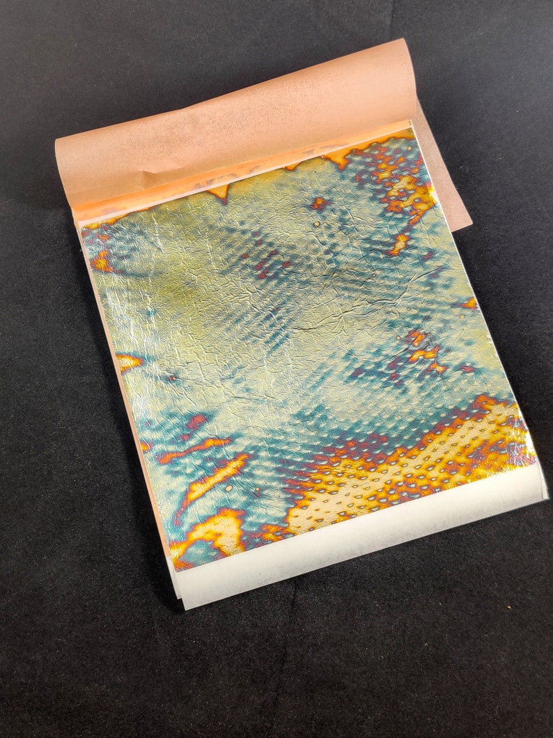 Variegated Gold Leaf. Size 5.5 X 5.5 Inches Type Transfer Leaf. 25