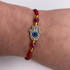 Evil Eye Hamsa Hand Bracelet