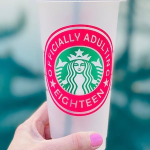 18th Birthday Cup, Hello 18, Personalized 18th Gift, 18th Birthday Tumbler, Officially Adulting, Custom 18th Birthday, Adulting, Legal Adult