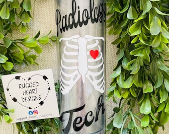 Radiology Tech Acrylic Tumbler, X-Ray Skeleton Gift