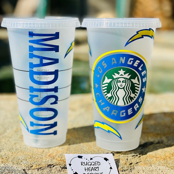 Chargers Cup, Los Angeles Chargers Football cup, Personalized Tumbler, Football Gift, Team Sports Tumbler, LA Chargers Football, Bolt Up.