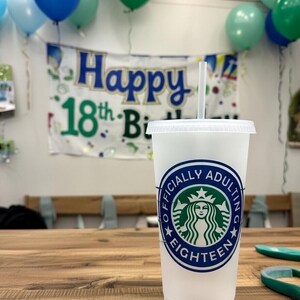 18th Birthday Cup, Hello 18, Personalized 18th Gift, 18th Birthday Tumbler, Officially Adulting, Custom 18th Birthday, Adulting, Legal Adult image 12