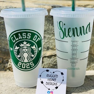 Graduation Starbucks Cup 2025, Graduation Party Cup, Class of, High School Cup, Personalized gift, Graduation Party Favors, Graduation Gift.