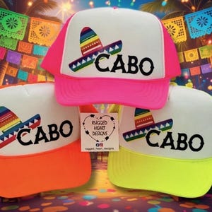 Gorra de camionero de Cabo México: Sombreros para fiestas de vacaciones