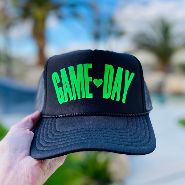 Game Day, Trucker Hat. Sports Fan, Game Day Apparel, Sports Enthusiast, Perfect Hat for any Sporting event.  Football, Baseball, ect.