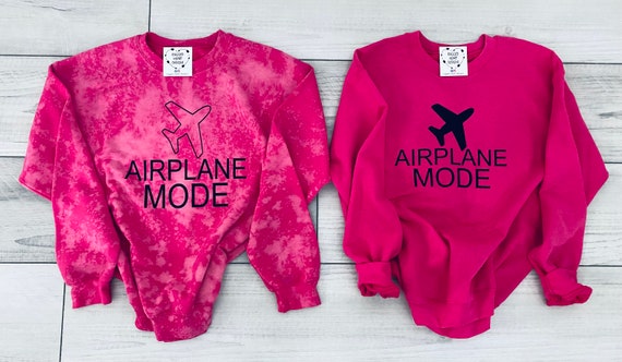 Airplane Mode, Travel Sweater, Adventure , Mood, Airplane Vibes , Jet Set off in style, Travel in Style , Travel Buddies, bleached.