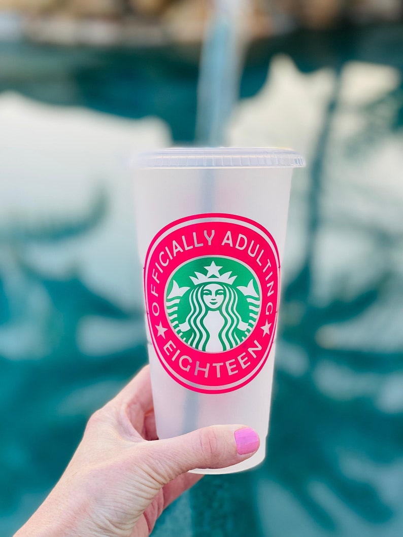 officially adulting eighteen birthday cup.