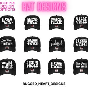 Summer Trucker Hat Collection | Beach, Lake, Vacation Vibes | Foam Mesh Snapback Hats | Cute & Trendy Bachelorette hats | Multiple Options.