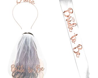 Bride-to-Be Accessories Set - Sash, Veil & Sunglasses For Bachelorette Party