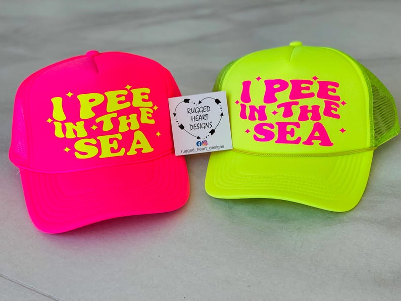 I Pee in the Sea Trucker Hat, Humorous Gift, Beach Lover, Coastal Humor
