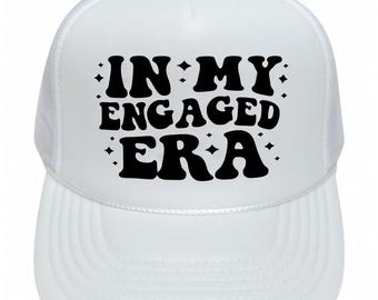 Engaged Trucker Hat, Trendy bachelorette trip, Bridal Shower, Bride To Be Gift, Engagement party Gift.