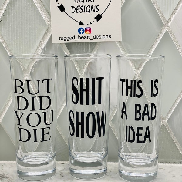 Funny Shot Glasses Etsy