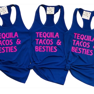 Tequila Tacos & Besties Tee!,  Mexico Vacation tee, Girls Trip, Bachelorette Party Tee, Best Friends Vacation, Cabo Tank top, Vacation tee.