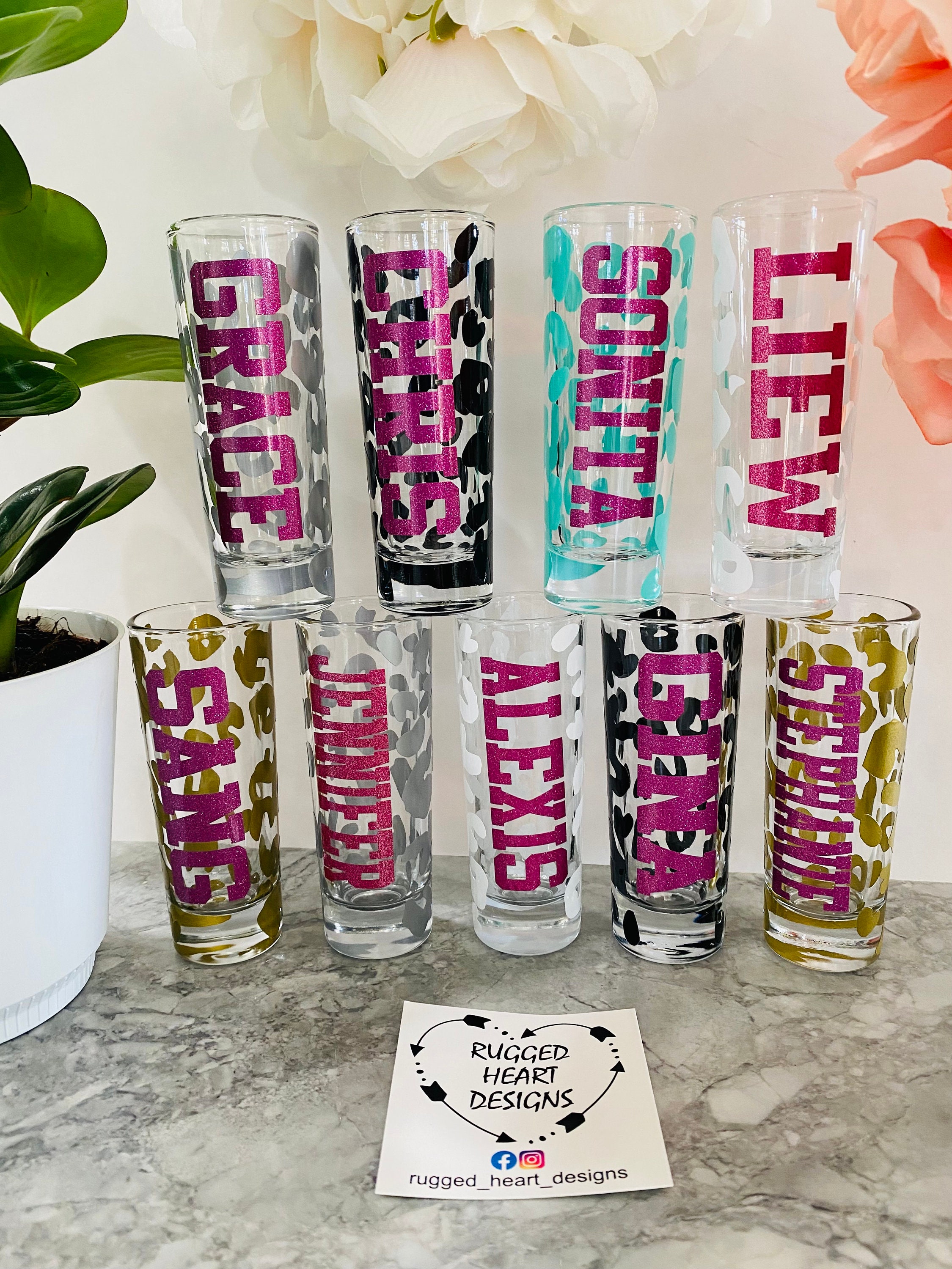 Customized Shot Glass Personalization Bridesmaid Gift | Etsy