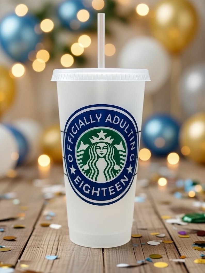 18th Birthday Cup, Hello 18, Personalized 18th Gift, 18th Birthday Tumbler, Officially Adulting, Custom 18th Birthday, Adulting, Legal Adult image 1