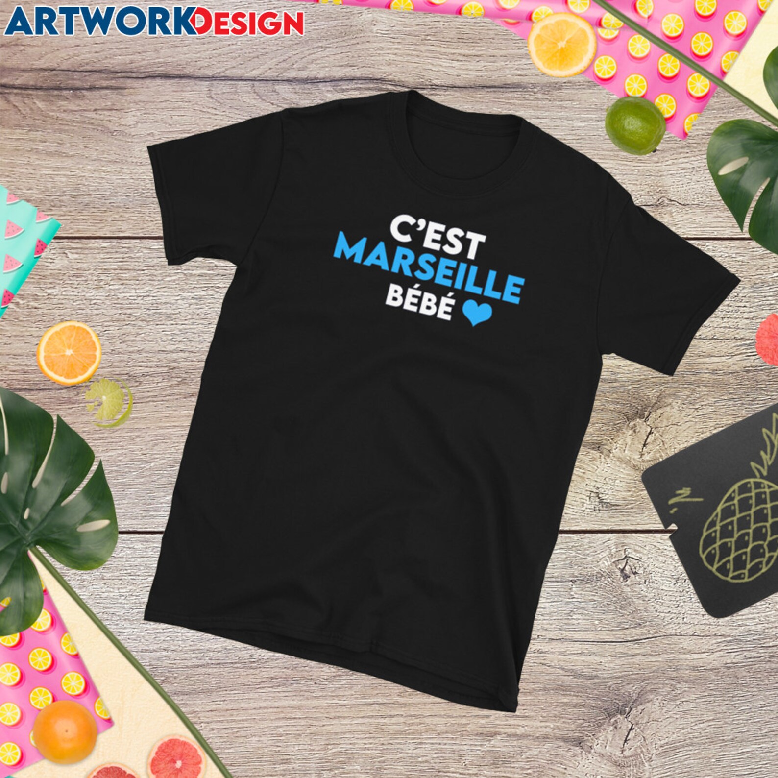Débardeur 'C'est Pas La Capitale C'est Marseille Bébé' - Cadeau Humoristique Pour Marseillais, Supporters OM, Look Décontracté - 7