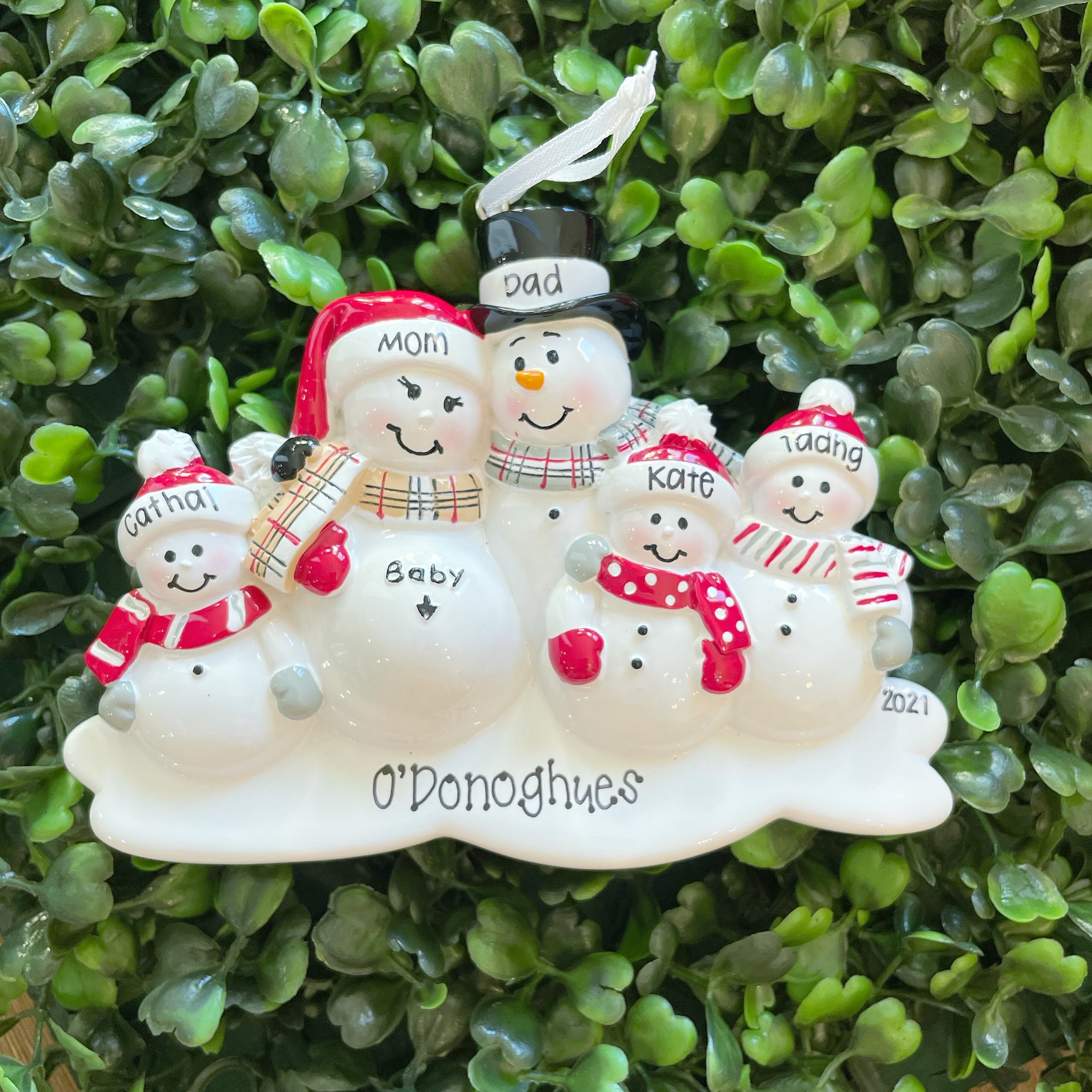 WE'RE EXPECTING + 3 Children Family Ornament | Personalized Expecting ...