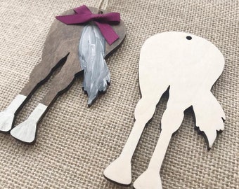 HORSE with TAIL Ornament BLANK