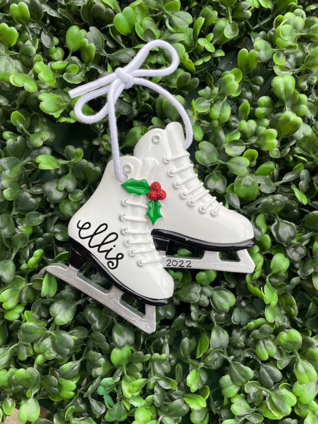 FIGURE SKATING Ornament Hand Personalized Ceramic Family Gift Christmas