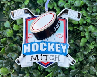 HOCKEY Ornament | Hockey Christmas Ornament