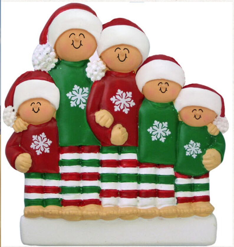 5 CHRISTMAS PAJAMAS Ornament Etsy