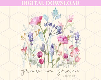 Sublimeringsdesign med akvarell blommig skjorta för kristna kvinnor, utskrivbar DTG-design, digital nedladdning, populär nu, DTF PNG