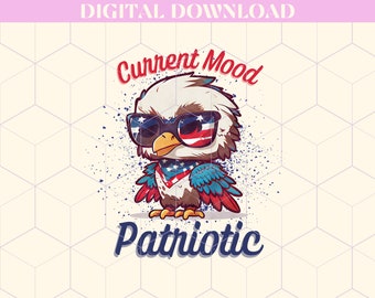 Design patriottico della maglietta per sublimazione, PNG del 4 luglio, stile retrò, design della maglietta stampabile per il 4 luglio, design dell'umore patriottico