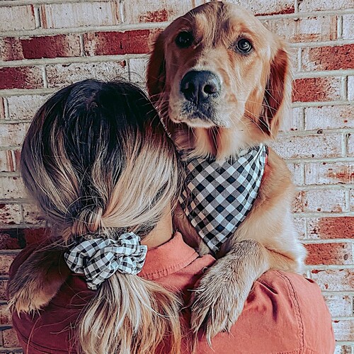 Dog Bandana Matching Scrunchie Combo Match Your Best Friend Etsy