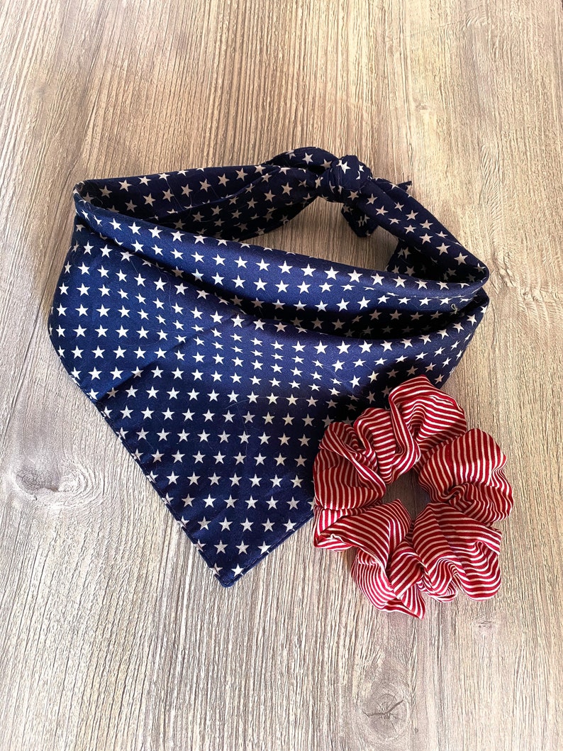 Dog Bandana Matching Scrunchie Combo Match Your Best Friend Etsy