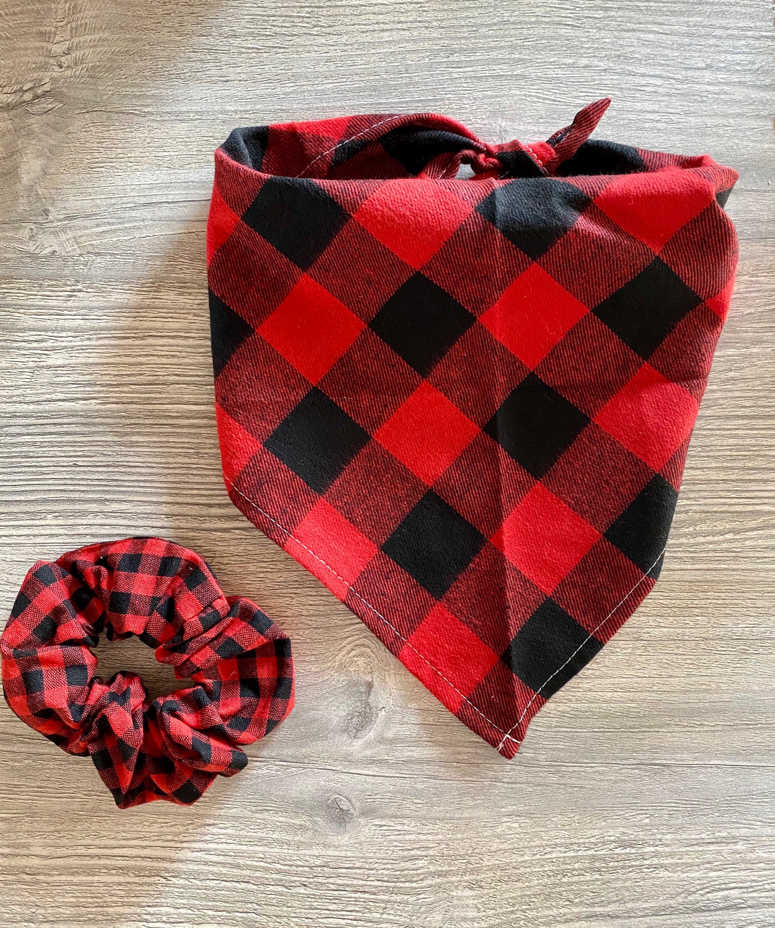 Dog Bandana Matching Scrunchie Combo Match Your Best Friend Etsy