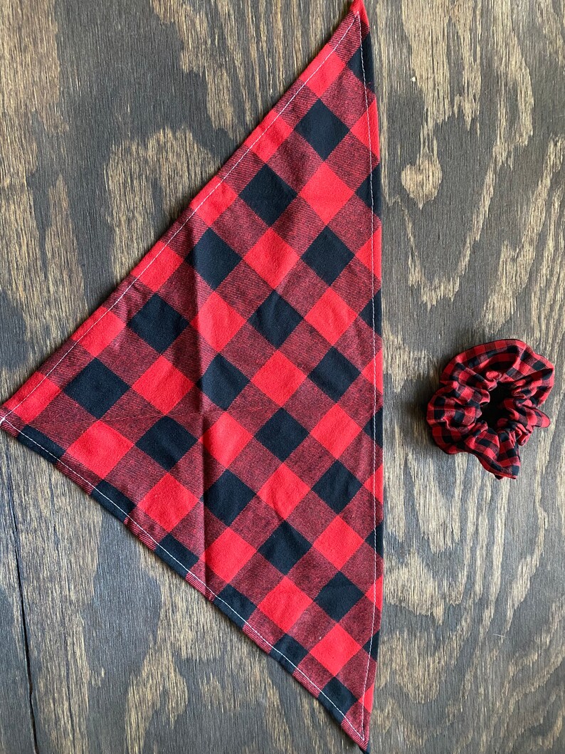 Dog Bandana Matching Scrunchie Combo Match Your Best Friend Etsy