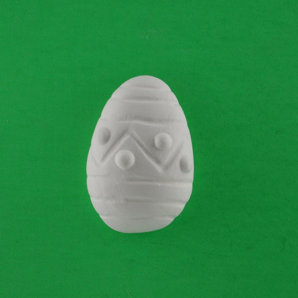 Small Decorative Easter Egg, Ceramic Bisque Unpainted Ready to Paint DIY