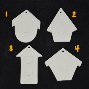 Birdhouses, Various Styles and Sizes, Ceramic Bisque Unpainted Ready to Paint DIY