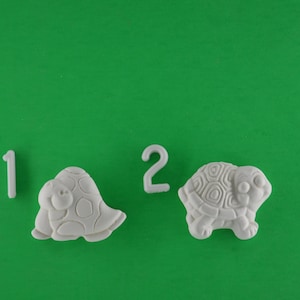 Cute Turtles. Ceramic Bisque Unpainted Ready to Paint DIY